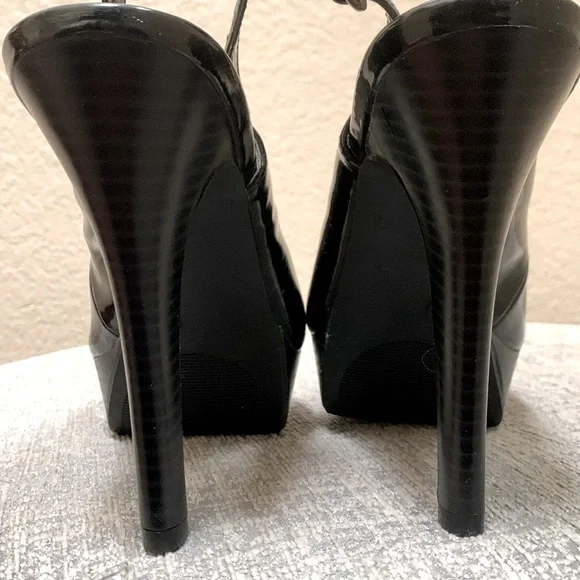 🔹Sofia Vergara Argentina Black Peep Toe Platform Stiletto Heels.. - Picture 8 of 11